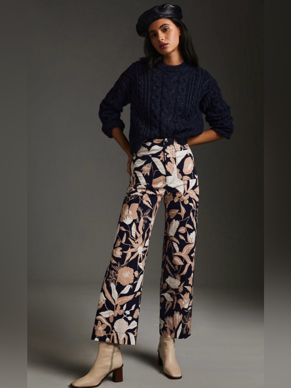 Anthropologie Printed Wide-Leg Pants